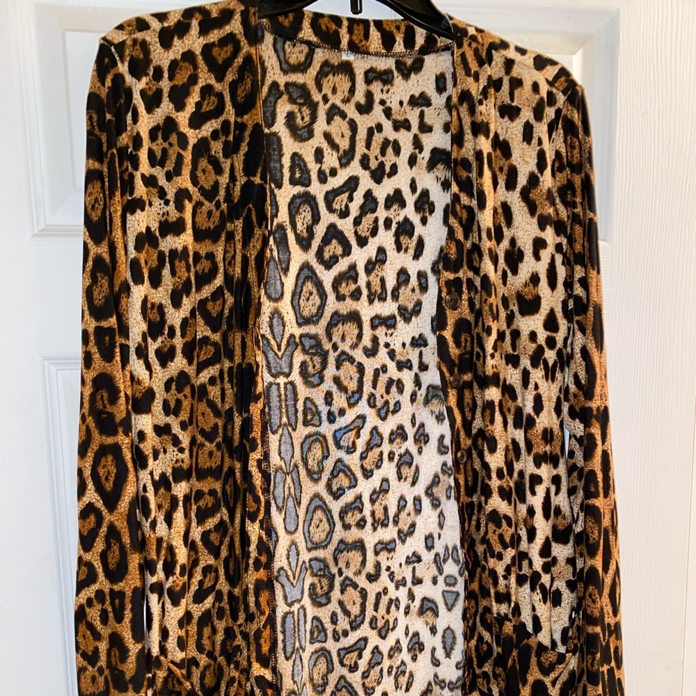 Leopard print cardigan